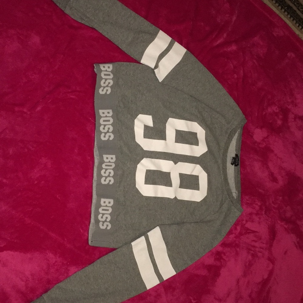Grey crop top
